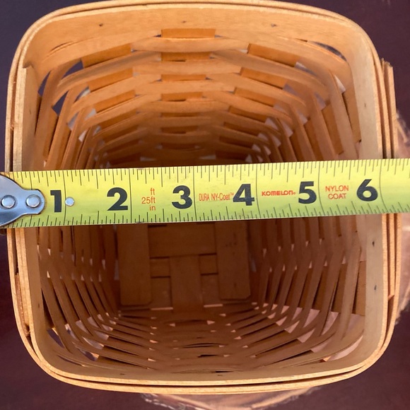 🧺Longaberger Medium Spoon Basket with Blue Heritage Liner and Protector - Picture 6 of 11